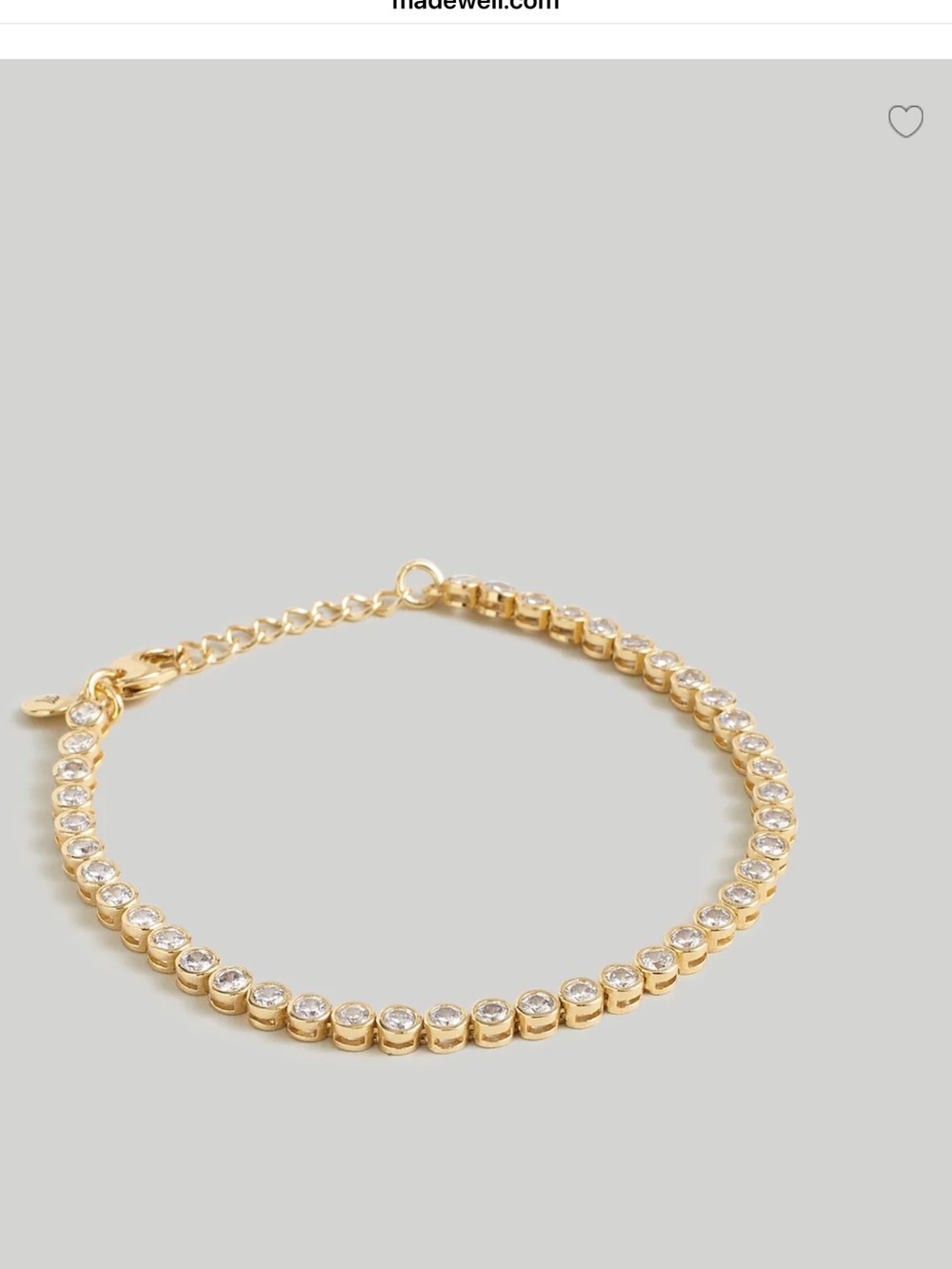 Madewell Tennis Collection Bezel Set Crystal Bracelet